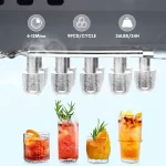 Countertop Ice Maker,Portable Ice Machine with Carry Handle,Self-Cleaning,Basket and Scoop,9 Cubes in 6 Mins,26.5lbs/24Hrs,2 Sizes of Bullet Ice,for Home,Kitchen,Party,Grey - Image 6